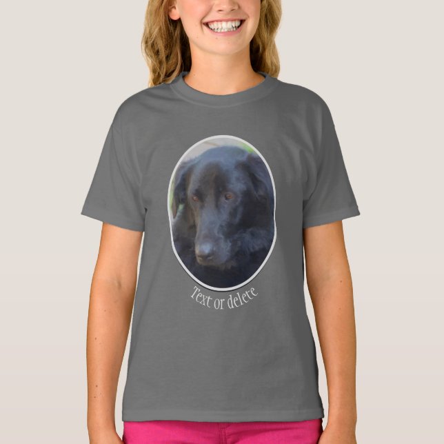 T-shirt Black Labrador Dog Art personnalisé (Devant)