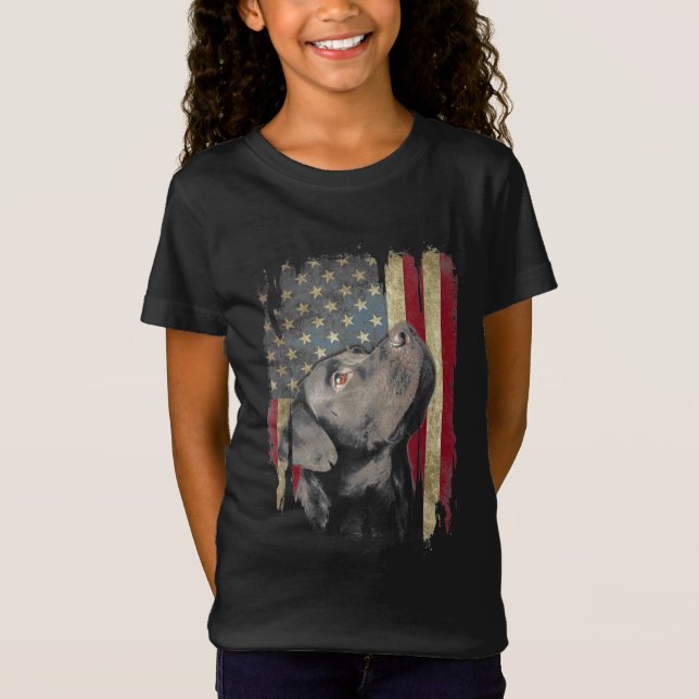 T-Shirt Black Labrador Gift États-Unis Propriétaire du lab (Devant)