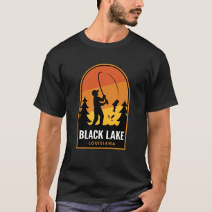 T-shirt Black Lake Louisiana Fishing