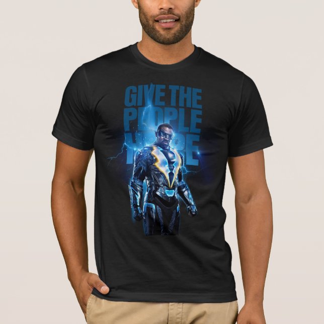 T-shirt Black Lightning - Donnez De L'Espoir Aux Gens (Devant)