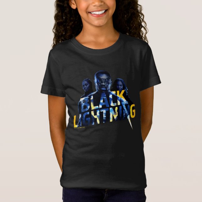 T-Shirt Black Lightning Heroes (Devant)
