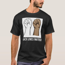 T-shirt Black Lives Matt, poings, black