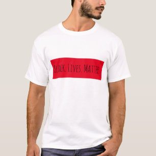 T-shirt Black Lives Matt Rectangle rouge
