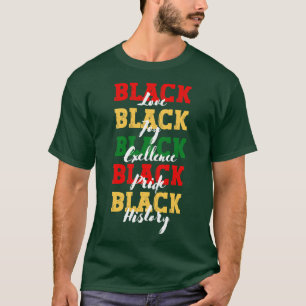 T-shirt Black love noir joie noire excellence noire