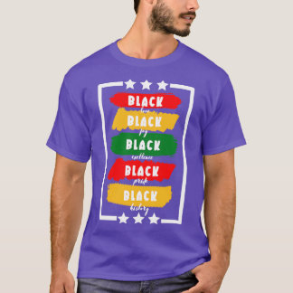 T-shirt Black love noir joie noire excellence noire