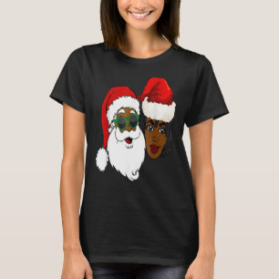 T-shirt Black Loving Santa Claus et Mme Claus Ethnic Chri