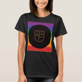 T-shirt Black LQBTQIA+ L'amour gagne Rainbow L'amour gagne