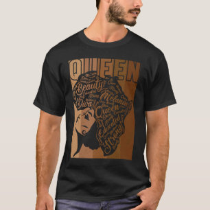 T-shirt Black Melanin Queen Apparel Afro afro-américain