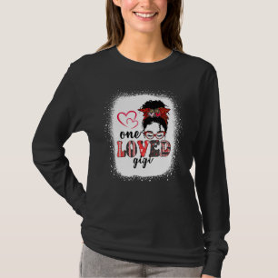 T-shirt Black One Loved Gigi African Messy Bun Valentine