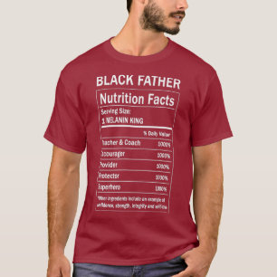 T-shirt Black Père Nutrition Fact Funky Melanin King