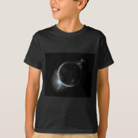 black planet 3d illustration in the universe