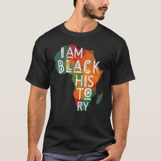 T-shirt Black Pride I Am Black History African American Mo