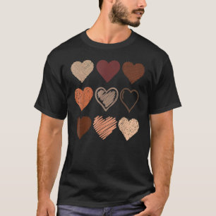 T-shirt Black Pride Melanin Peau Coeurs toniques Black His