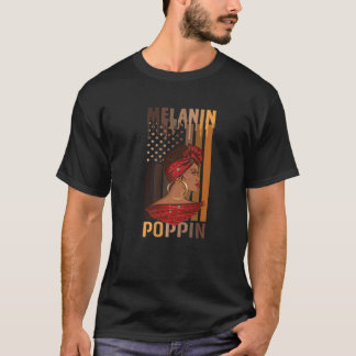 T-shirt Black Queen African History Melanin - American Fla