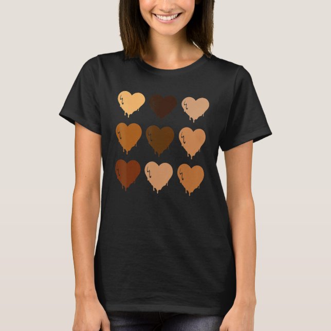 T-shirt Black Queen Afro Melanin Shades Love African Ameri (Devant)
