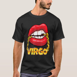 T-shirt Black Queen Anniversaire Cadeau Red Lips Chaîne V