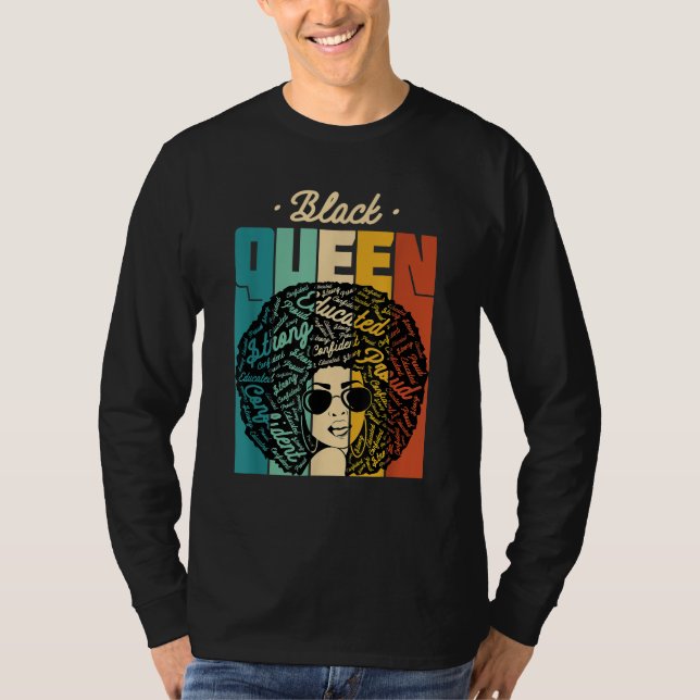 T-shirt Black Queen - Black History Mois & Pride Cadeau (Devant)