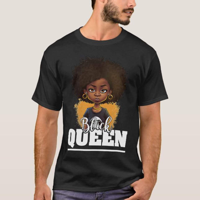 T-shirt Black Queen For Proud African American Black Histo (Devant)
