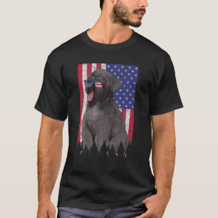 T-shirt Black Russian Terrier Patriotique Chien USA Pride