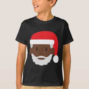 T-shirt black santa claus emoji