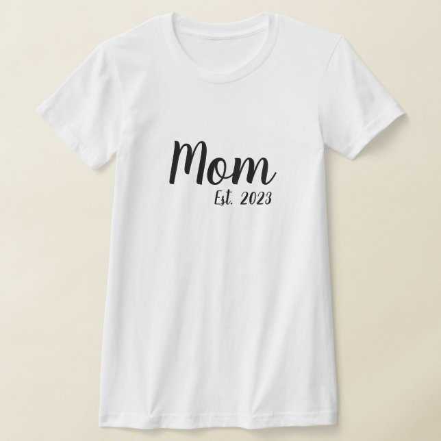 T-shirt Black Script Established Mom (Poser)