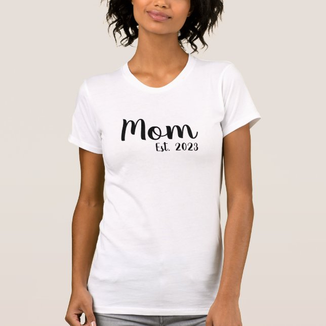 T-shirt Black Script Established Mom (Devant)