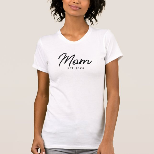 T-shirt Black Script Established Mom (Devant)