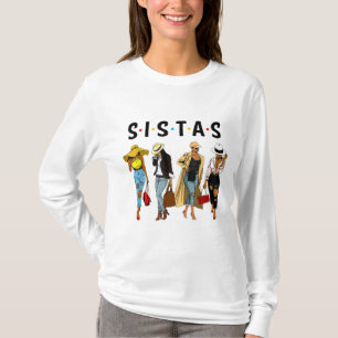 T-shirt Black Sistas Queen Melanin Femmes afro-américaines