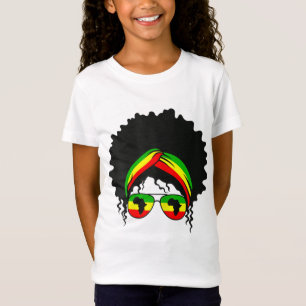 T-Shirt Black Smart Afro Love Melanin American African Mom