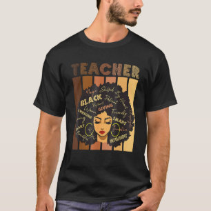 T-shirt Black Smart Enseignant Afro Love Melanin African A