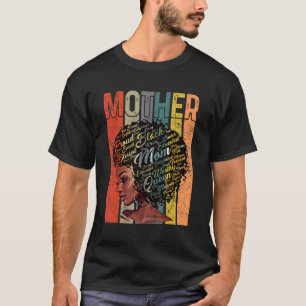 T-shirt Black Smart Mom Afro African American Mothers Day