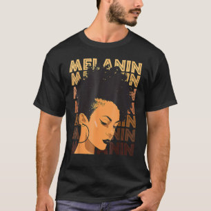 T-shirt Black Strong Girl Afro Love Melanin Afrique Amériq