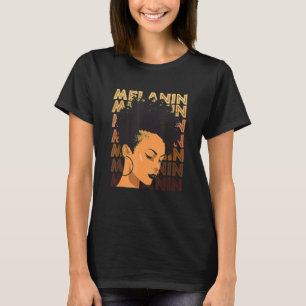 T-shirt Black Strong Girl Afro Love Melanin Afrique Amériq