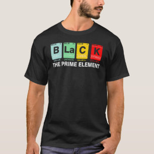 T-shirt Black The Prime Element Mois de l'histoire des Noi