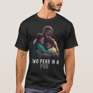 T-shirt Black Twin Papa Fête des Pères, Deux Petits Pois d