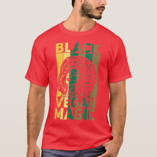 T-shirt Black Vegan Magic Vegetarian Afro Pride Black Hist