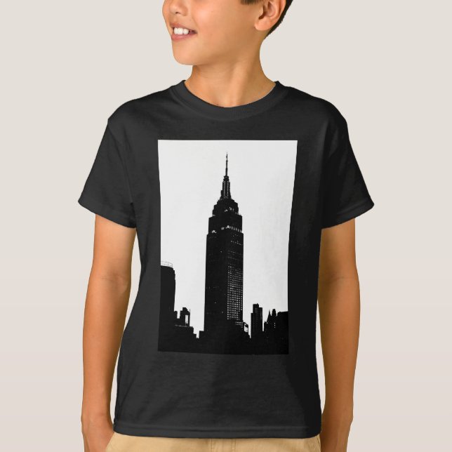 T-shirt Black & White Pop Art New York (Devant)