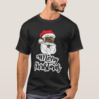 T-shirt Black Wing Père Noël Joyeux Africain Américain Pèr