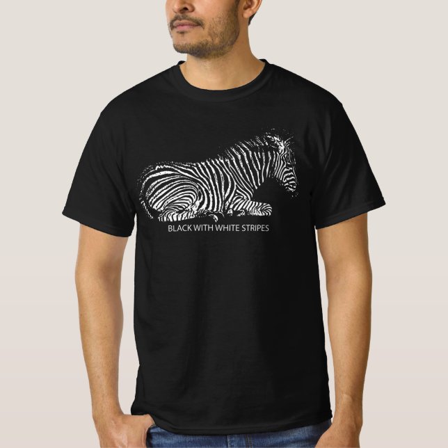 T-shirt Black With White Stripes (Devant)