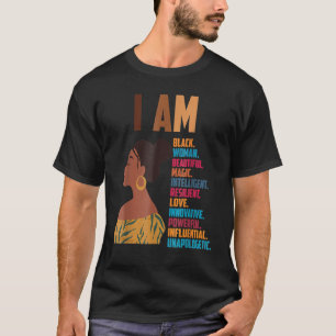 T-shirt Black Woman Black History Mois Africain Américain 