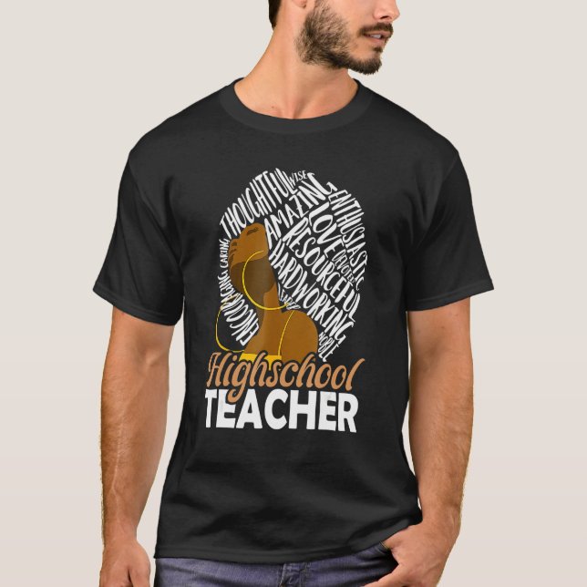 T-shirt Black Woman History Month Highschool Teacher Melan (Devant)