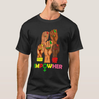 T-shirt Black Woman Nails African American Black History M