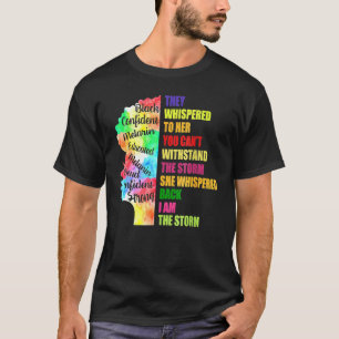 T-shirt Black Woman Power Confident Melarin Ils Whirkent