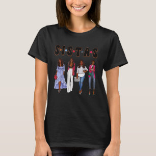 T-shirt Black Woman Squad Sistas Black History Mois Melan