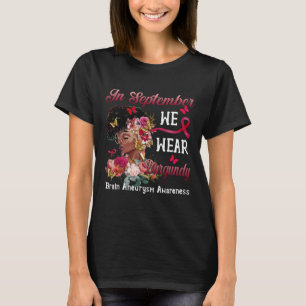 T-shirt Black Women Flower Butter Cerveau Aneurysm Award
