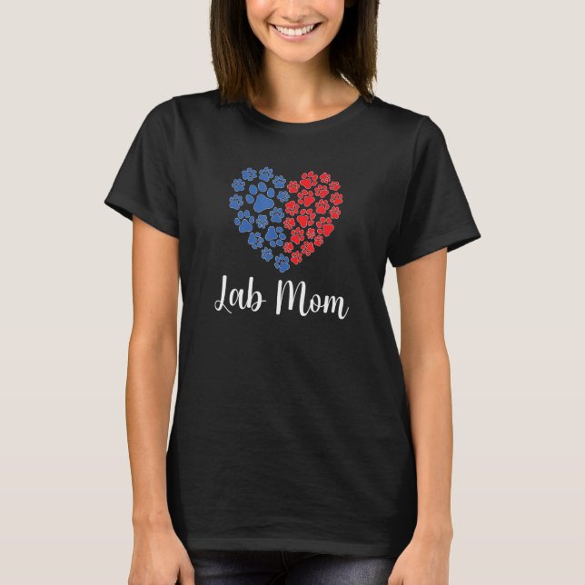 T-shirt Black Yellow Chocolate Fox Red Lab Silver Patrioti (Devant)