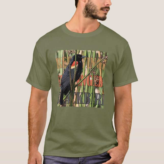 T-shirt Blackbird à ailes rouges (Devant)