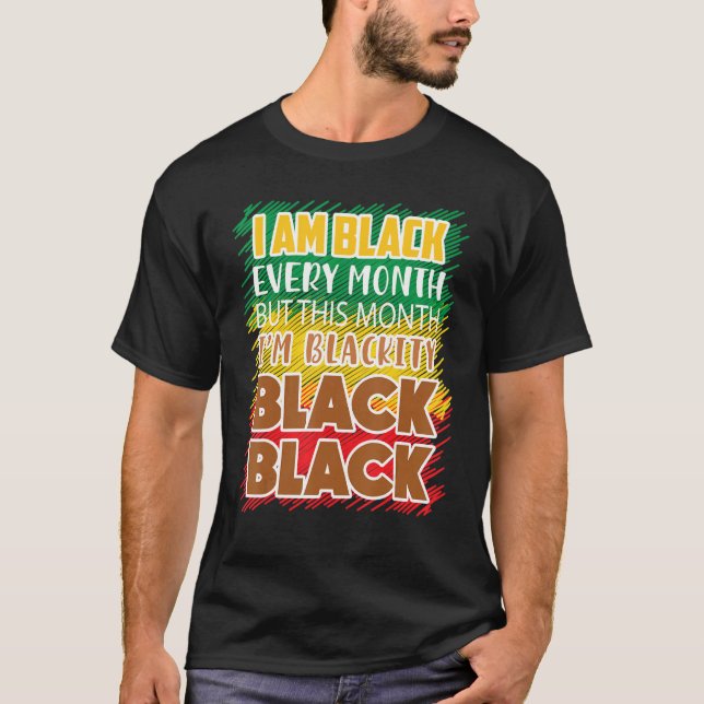 T-shirt Blackity Black Chaque mois Black Histoire Bhm Afri (Devant)