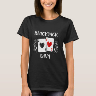 T-shirt BLACKJACK DIVA Card Player Blackjack Casino Mom