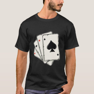 T-shirt Blackjack Poker Texas Hold'Em Cartes de jeu Playe